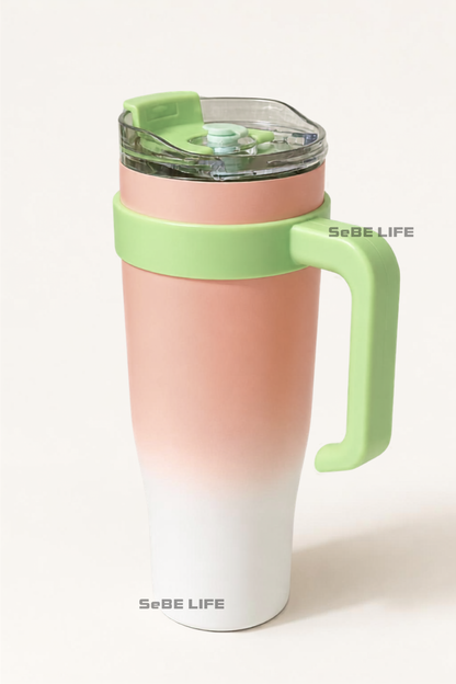 SeBE LIFE 40 US fl oz STAINLESS STEEL TUMBLER - Gradient Pink