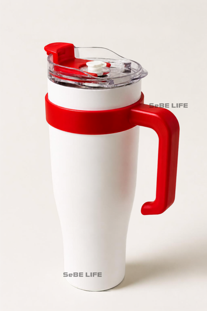 SeBE LIFE 40 US fl oz STAINLESS STEEL TUMBLER - White