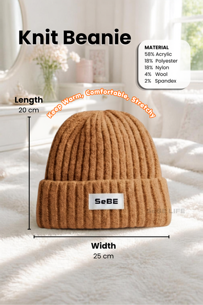 SeBE LIFE Knit Beanie - Brown