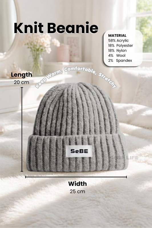 SeBE LIFE Knit Beanie - Gray