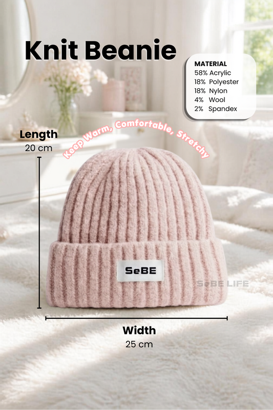 SeBE LIFE Knit Beanie - Pink