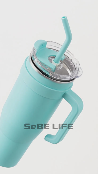 SeBE LIFE 40 US fl oz STAINLESS STEEL TUMBLER - TiffanyBlue